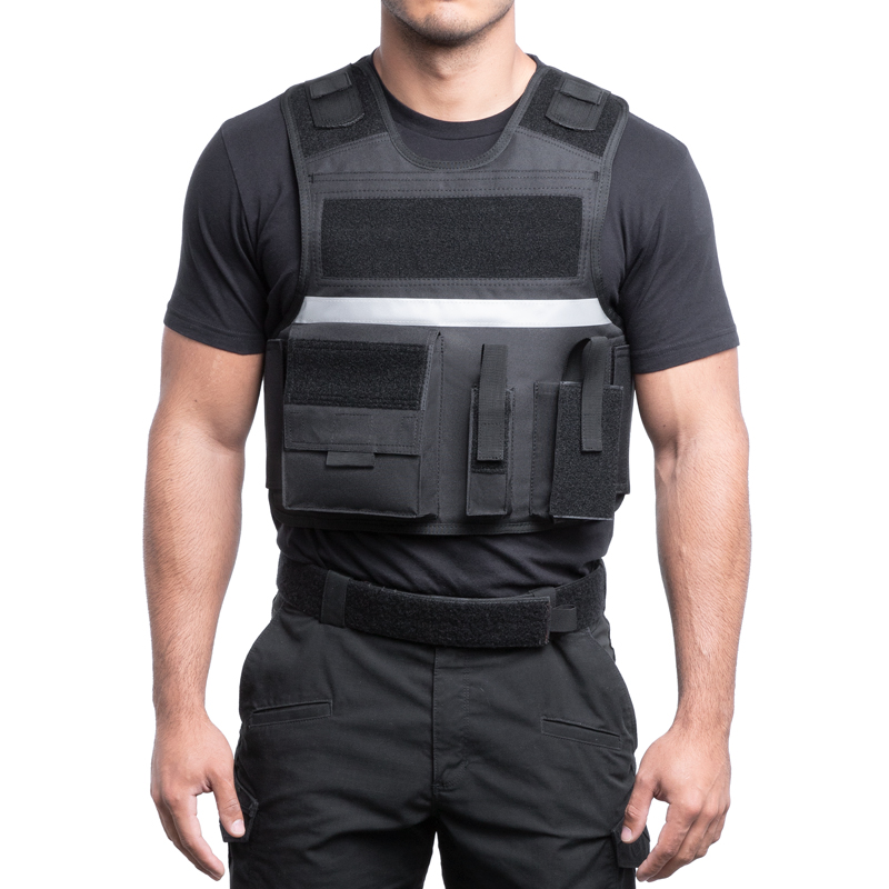 Black Tactical Cargo Pants with Reflective Stripe – Guardian