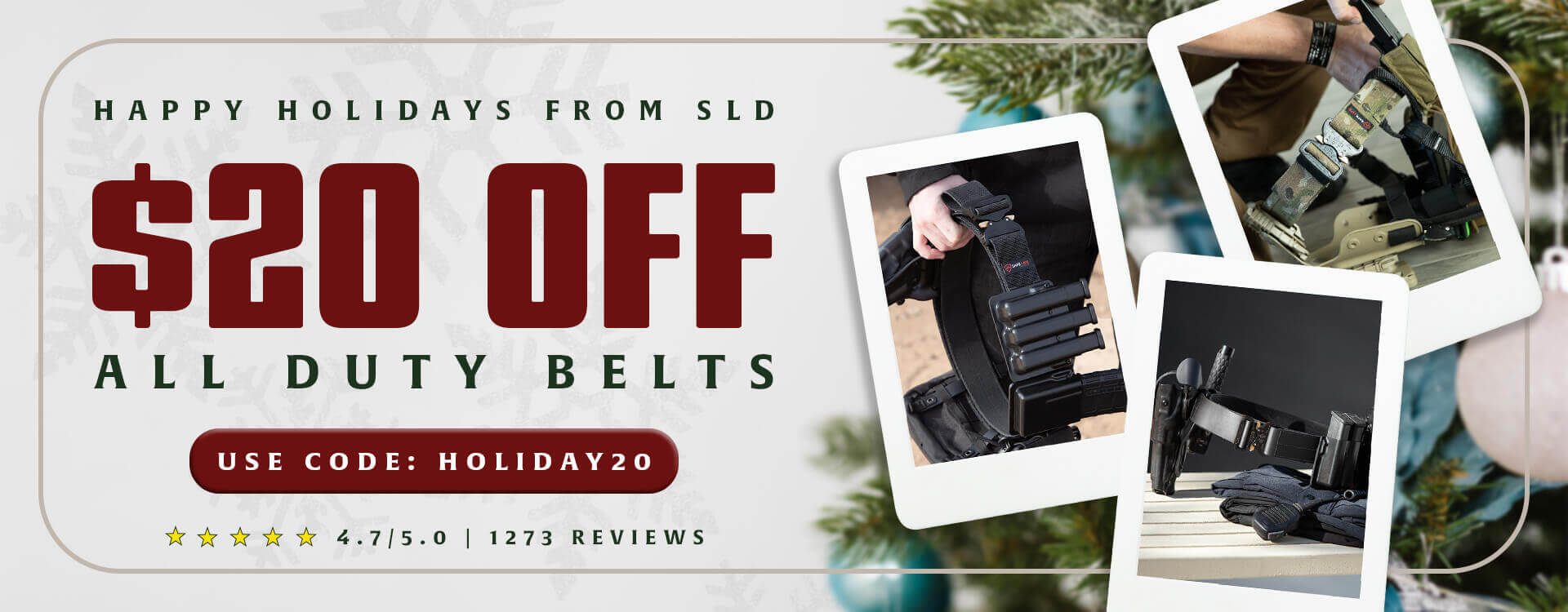 $20 Off Belts - Happy Holidays