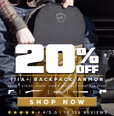 20% OFF IIIA+ Backpack Armor